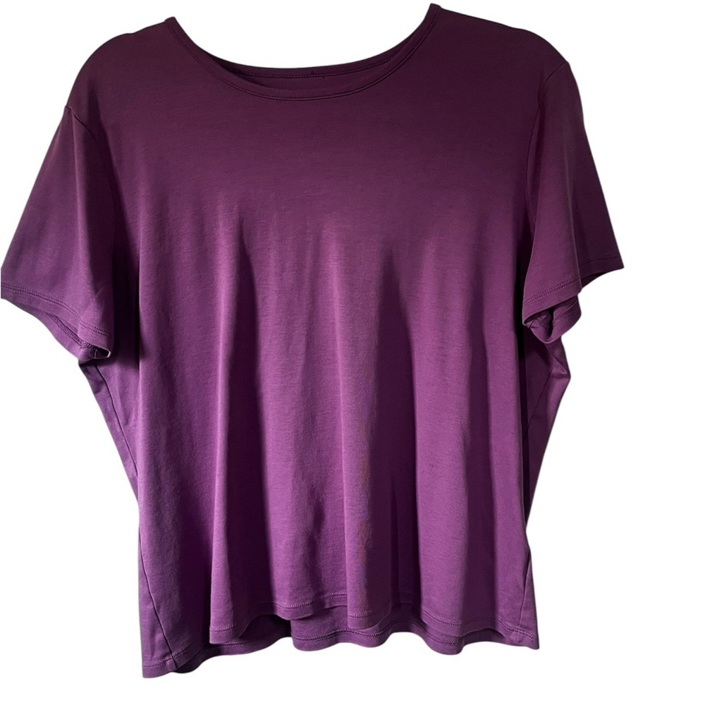 LL Bean Supima Cotton Purple Top Sz XL